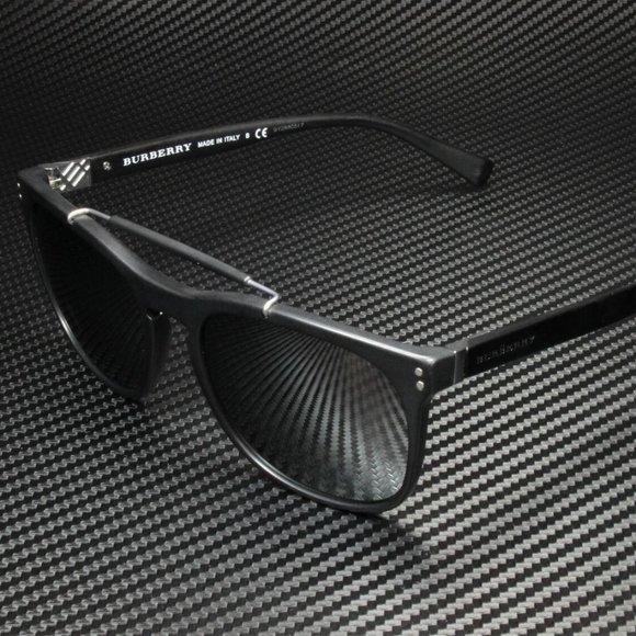 Burberry Other - Burberry Matte Black Mirror Sunglasses 56mm